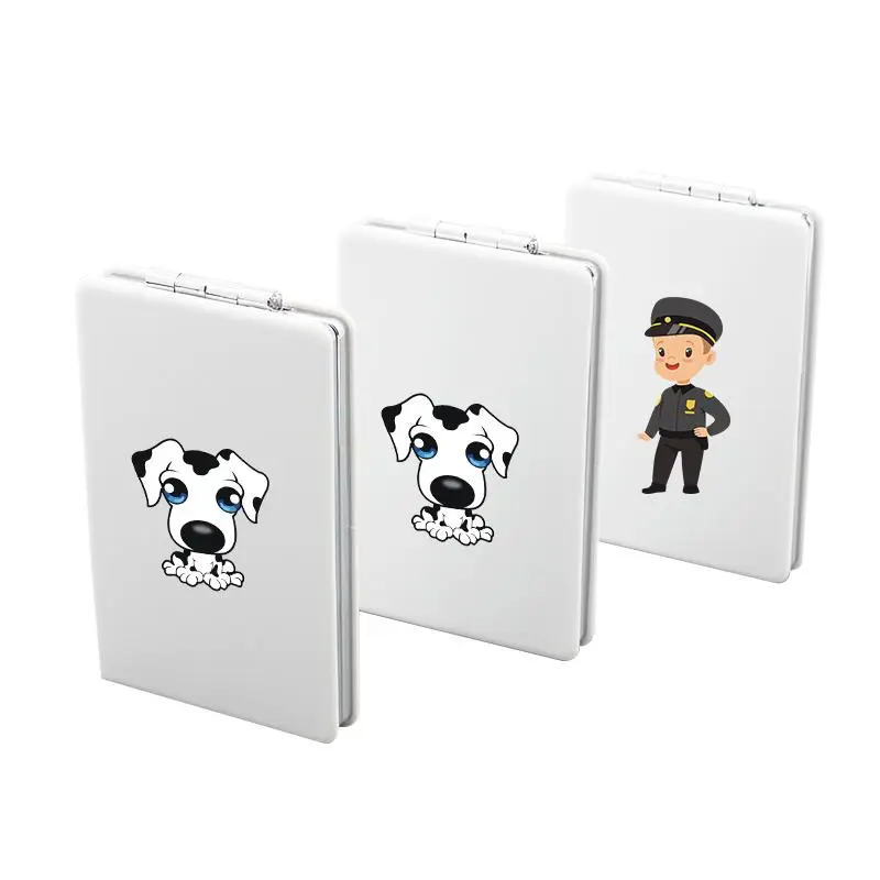 Rectangular Flip Pocket Mirror with White ABS Cover500 