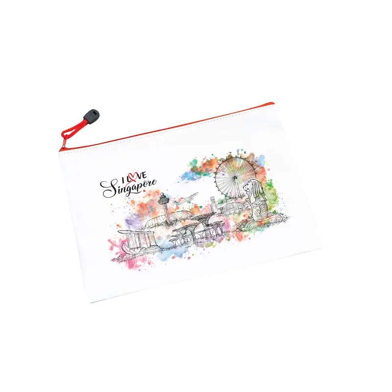 Singapore Theme A5 PU Zip Case
