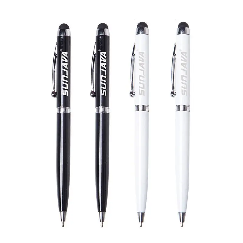 Twist-Type Business Pen With Stylus And Silver Clip3000 