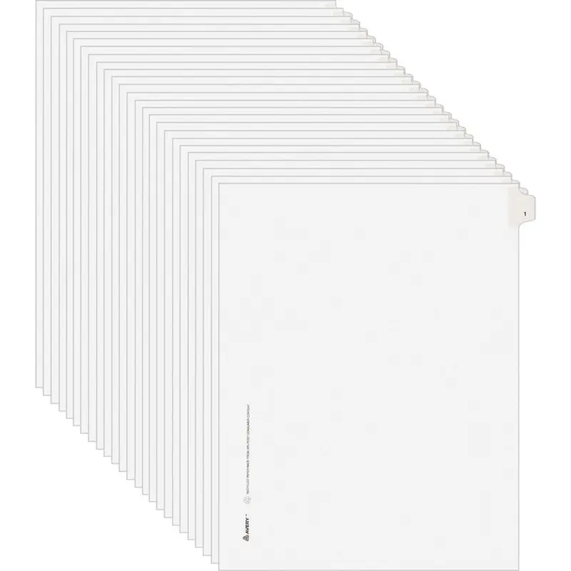 Avery Individual Legal Exhibit Dividers - Avery Style - Unpunched [SKU - AVE11911]PK