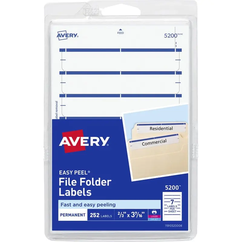 Avery Permanent File Folder Labels [SKU - AVE05200]PK
