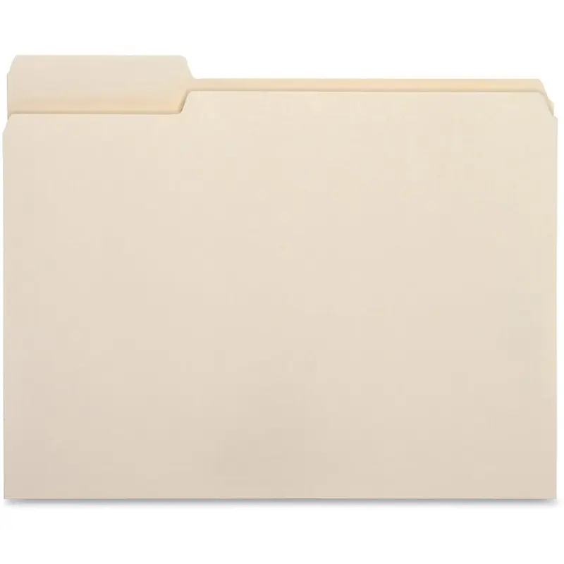 Business Source 1/3 Tab Cut Letter Recycled Top Tab File Folder [SKU - BSN16490]BX