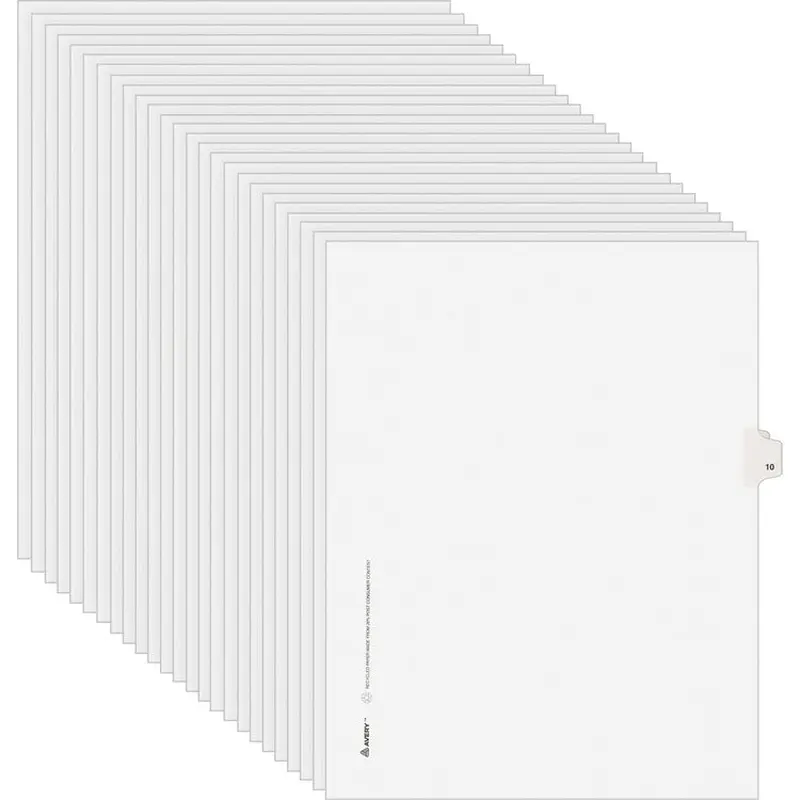Avery Individual Legal Exhibit Dividers - Avery Style - Unpunched [SKU - AVE11920]PK