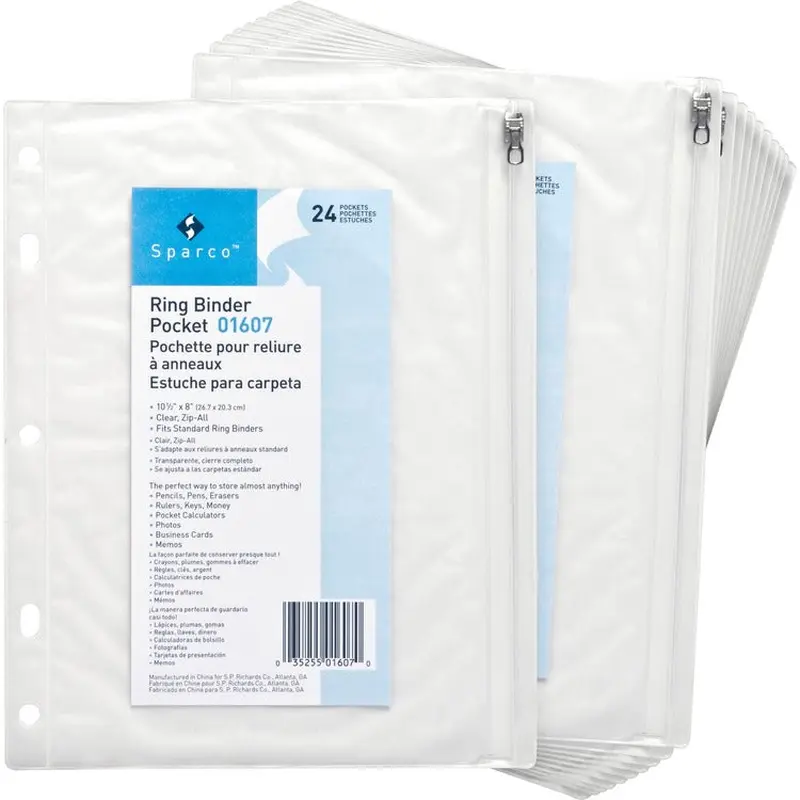 Business Source Punched Economy Binder Pocket [SKU - BSN01607BX]BX