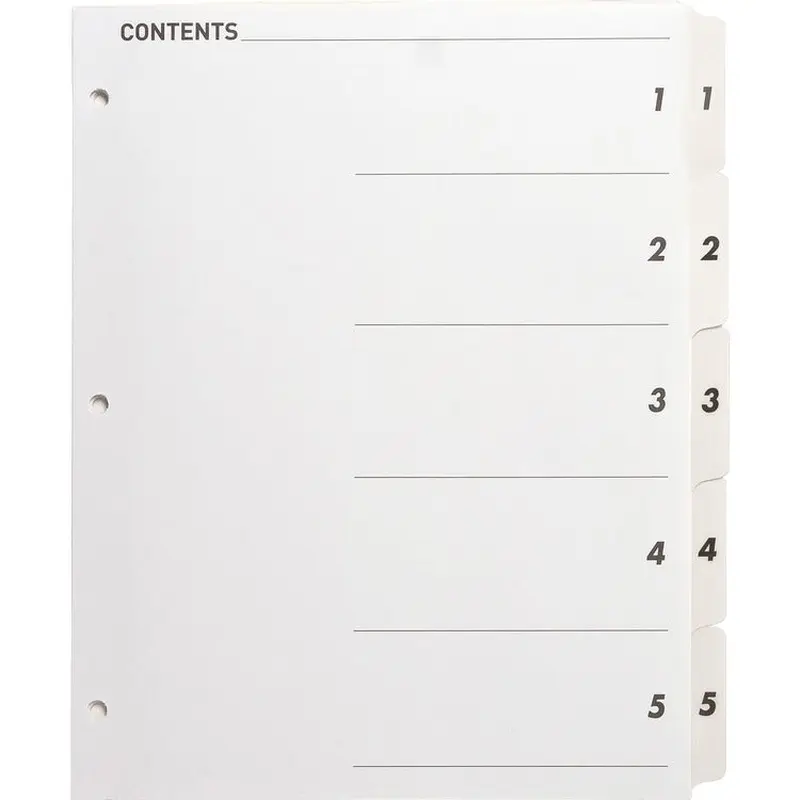 Business Source Table of Content Quick Index Dividers [SKU - BSN05852]ST