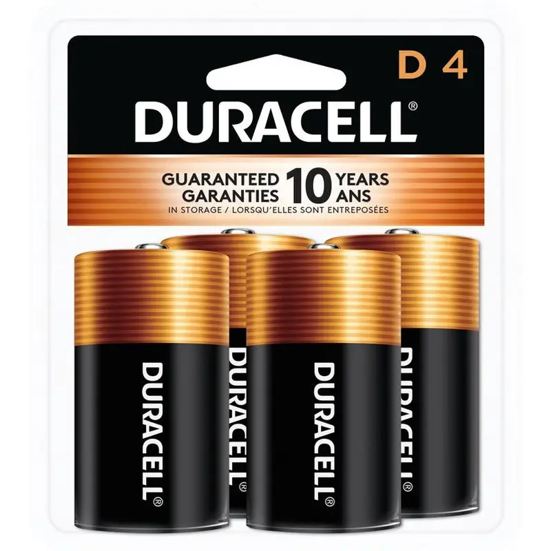 Duracell Coppertop Alkaline D Batteries [SKU - DURMN1300R4Z]PK