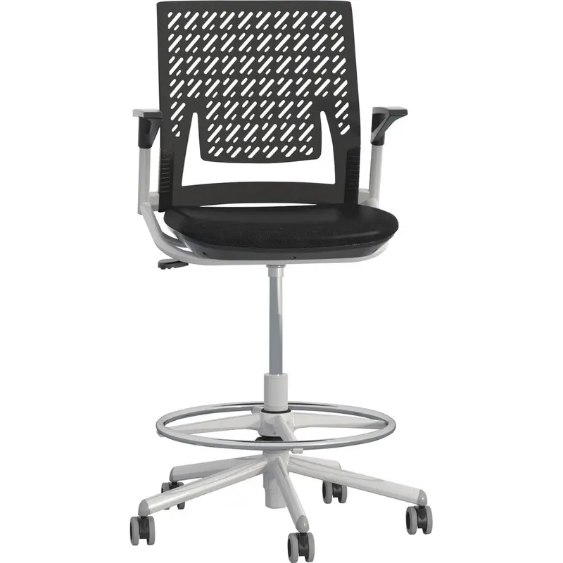 Mayline Thesis Flex Back Stool with Arms [SKU - SAFKSX1SBBLK]EA