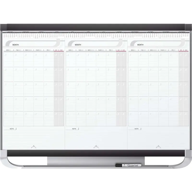 Quartet Prestige 2 Sliding Panel Calendar Board [SKU - QRTCMP32P2]EA