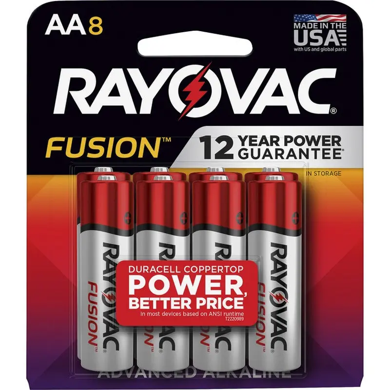 Rayovac Fusion Advanced Alkaline AA Batteries [SKU - RAY8158TFUSK]PK