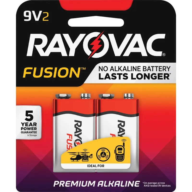 Rayovac Fusion Advanced Alkaline 9V Batteries [SKU - RAYA16042TFUSK]PK
