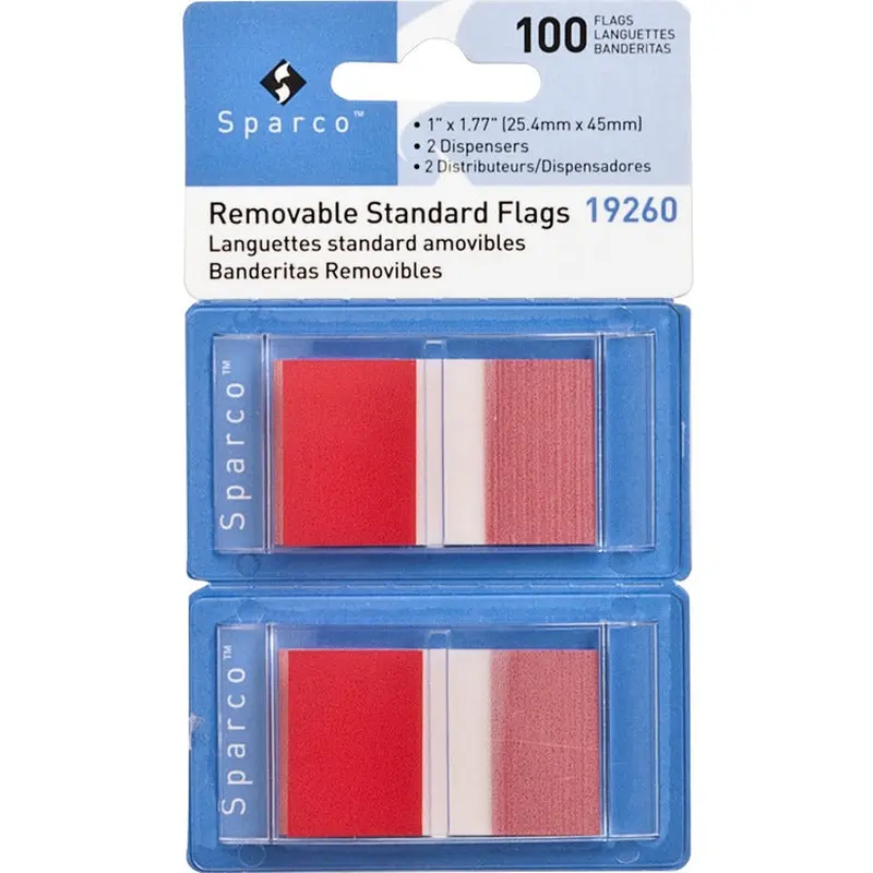Sparco Removable Standard Flags in Dispenser [SKU - SPR19260]PK