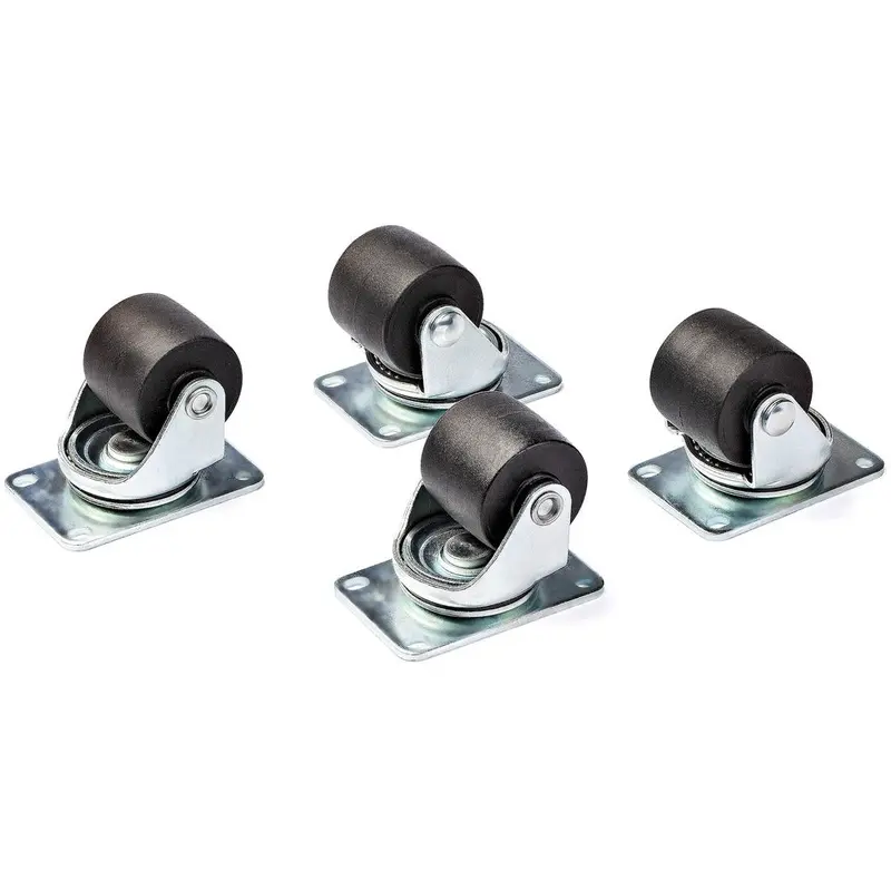 StarTech.com Heavy Duty Casters for Server Racks/Cabinets, Set of 4 Universal M6 2-inch Caster Wheels Kit, 45x75mm Pattern Casters, Swivel [SKU - STCRKCASTER2]EA