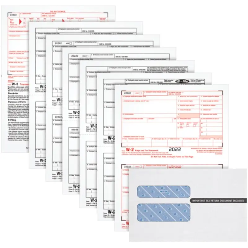TOPS W2 Laser Forms 6-part Tax Kit [SKU - TOP22904KIT]PK