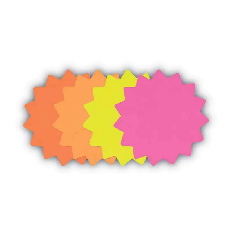 Die Cut Paper Signs, 4  Round, Assorted Colors, Pack of 60 Each