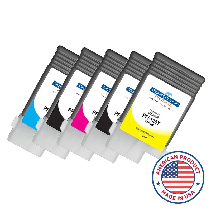 Digital Dolphin Products Compatible Replacement Ink Cartridge for Canon PFI-120, 130 mLMatte Black
