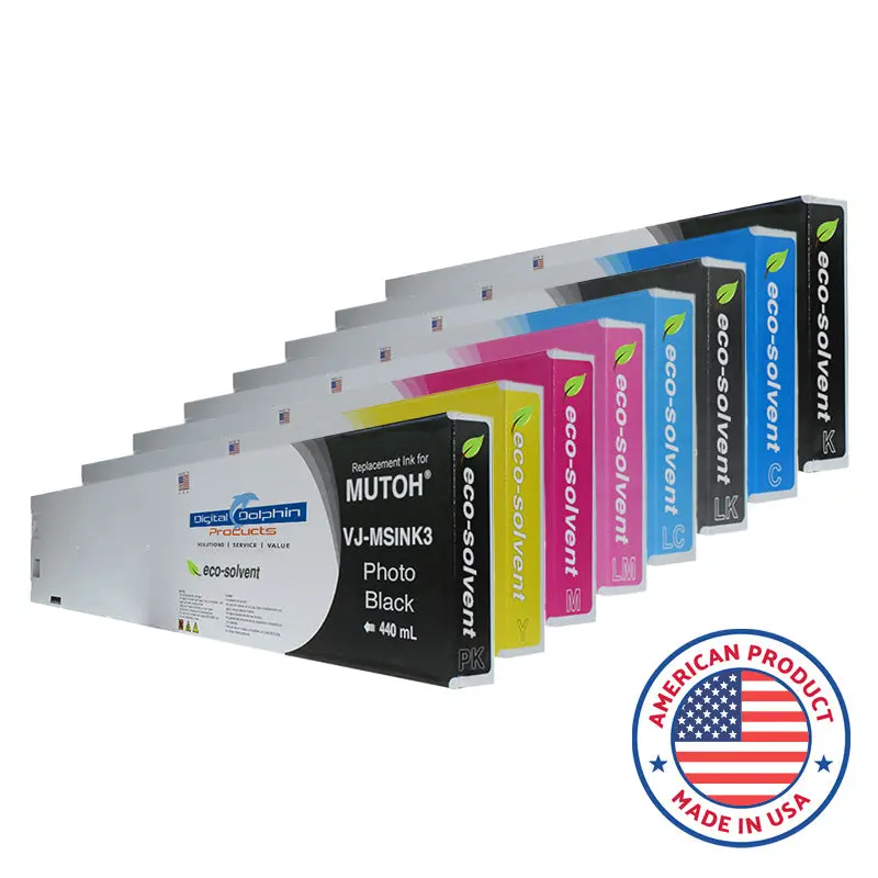 Digital Dolphin Products Compatible Replacement Ink Cartridge for Mutoh VJ-MSINK3  220 mL - 440 mL220 mL / Cyan