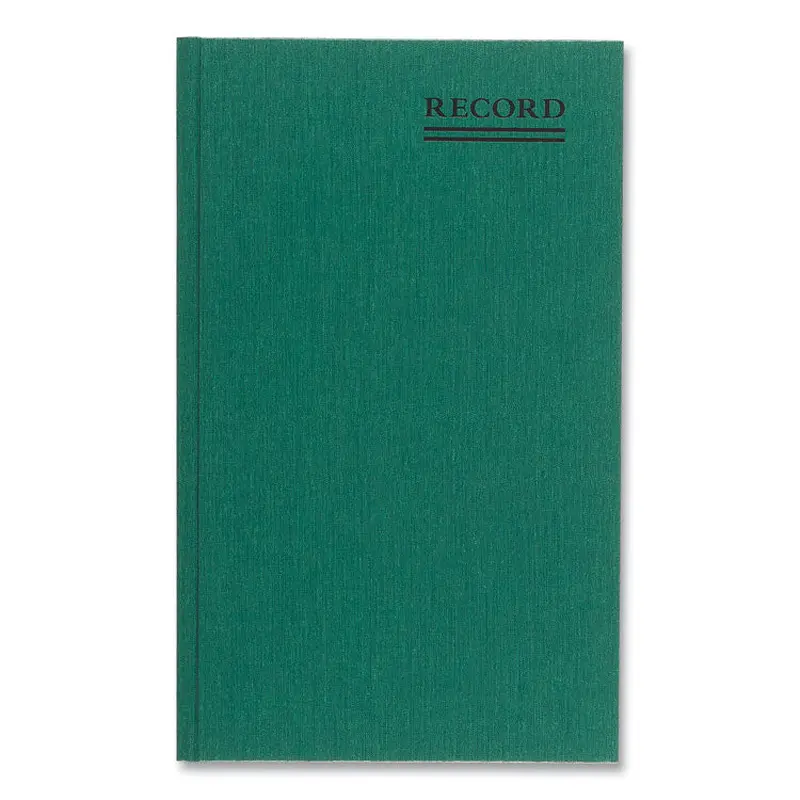 Emerald Series Account Book, Green Cover, 12.25 x 7.25 Sheets, 150 Sheets/Book