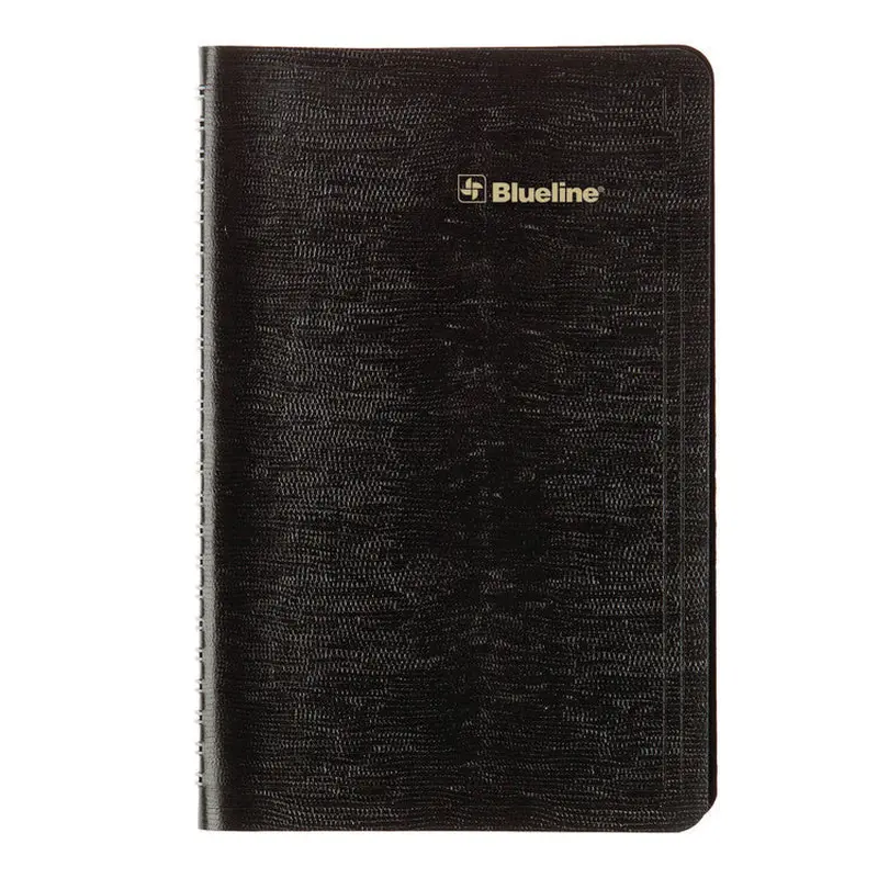 Plan and Link Weekly Planner, 8  x 5 , Black Cover, 12-Month (Jan to Dec): 2025