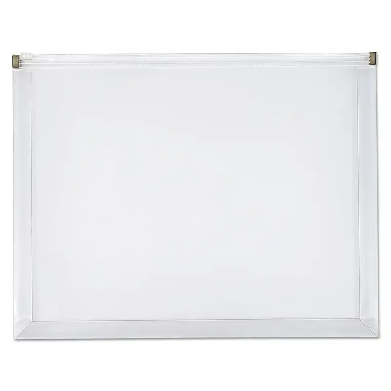 Poly Zip Envelope, Zipper Closure, 10 x 13, Clear, 5/Pack