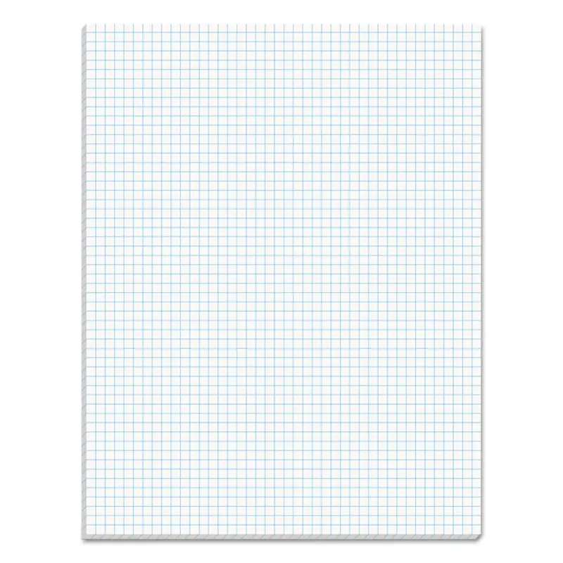 Quadrille Pads, Quadrille Rule (5 sq/in), 50 White 8.5 x 11 Sheets
