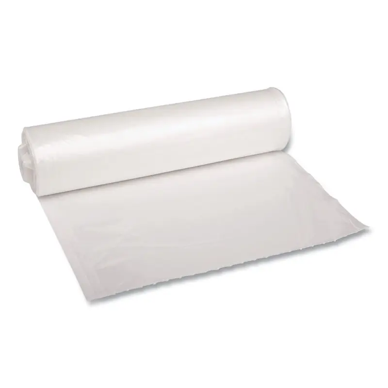 Recycled Low-Density Polyethylene Can Liners, 33 gal, 1.4 mil, 33  x 39 , Clear, Perforated, 10 Bags/Roll, 10 Rolls/Carton