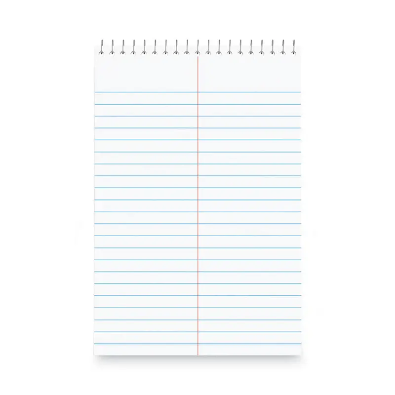 Steno Pads, Gregg Rule, Red Cover, 80 White 6 x 9 Sheets, 6/Pack