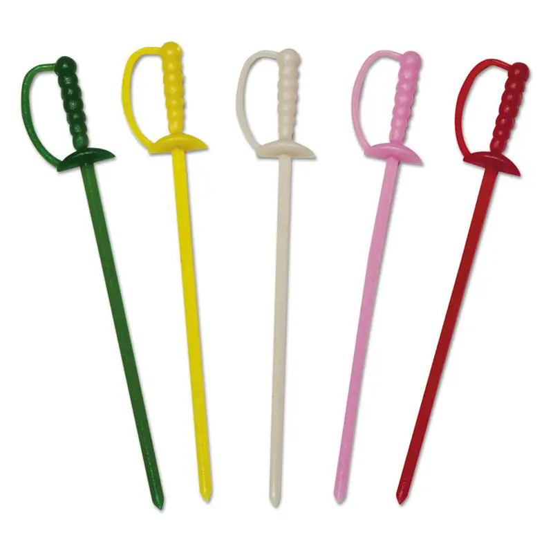 Sword Picks, 3.25 , Assorted Colors, 10,000/Carton