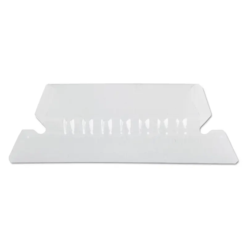 Transparent Colored Tabs For Hanging File Folders, 1/5-Cut, Clear, 2" Wide, 25/Pack