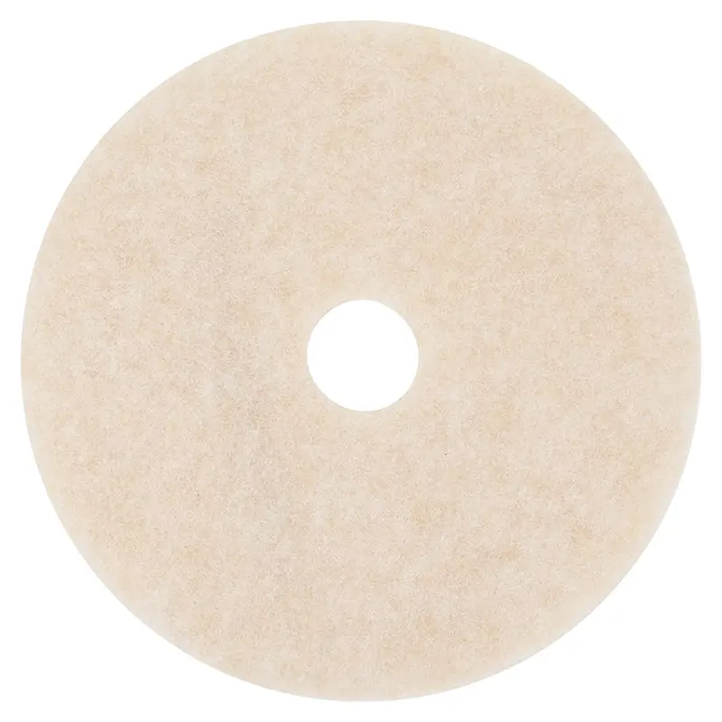 Ultra High-Speed TopLine Floor Burnishing Pads 3200, 20" Diameter, White/Amber, 5/Carton