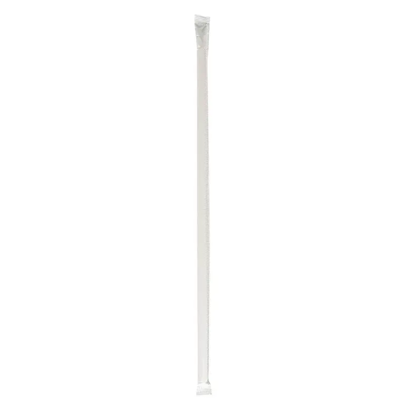 Wrapped Jumbo Straws, 10.25 , Polypropylene, Red/White Striped, 2,000/Carton