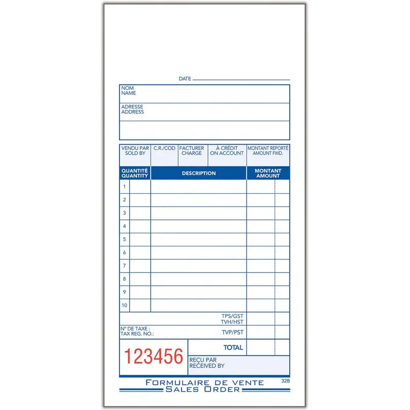 Adams Sales Order Forms Book