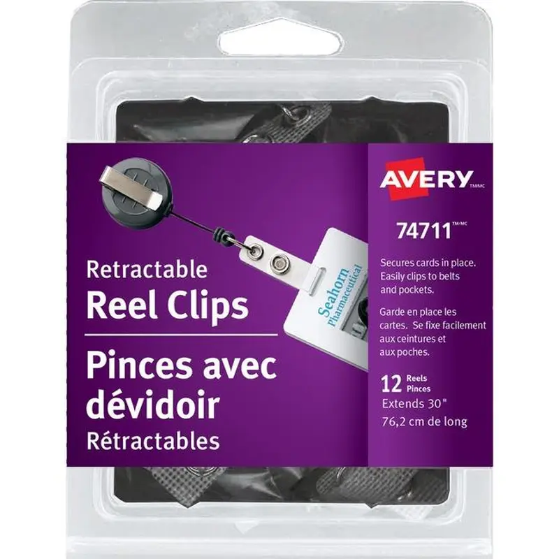 Avery® Clip-on Retractable ID Reel (AVE74711)