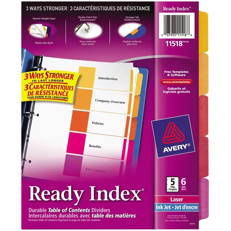 Avery® Ready Index Unprinted Tab