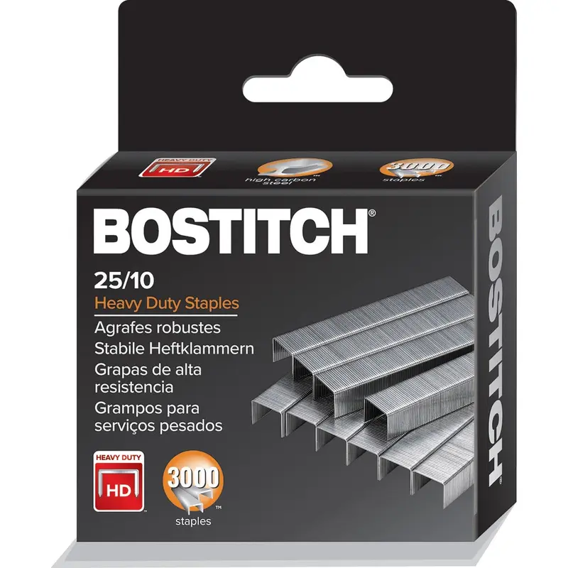 Bostitch Heavy-Duty Staples - 3/8" (9.53 mm) Leg - 1/2" (12.70 mm) Crown - Holds 65 Sheet(s)