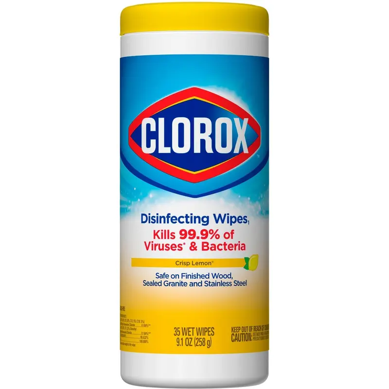 Clorox Disinfecting Wipes - Lemon Scent Width - 35 - 1 Each