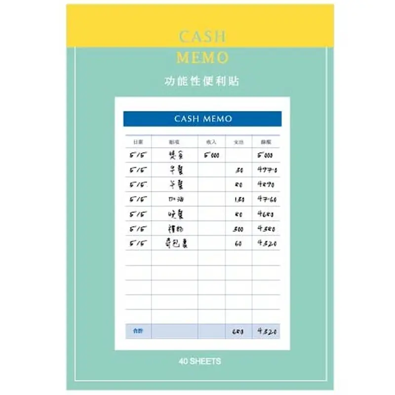 C.Ching Functional Post-It Notes (Benefits and Expenses)