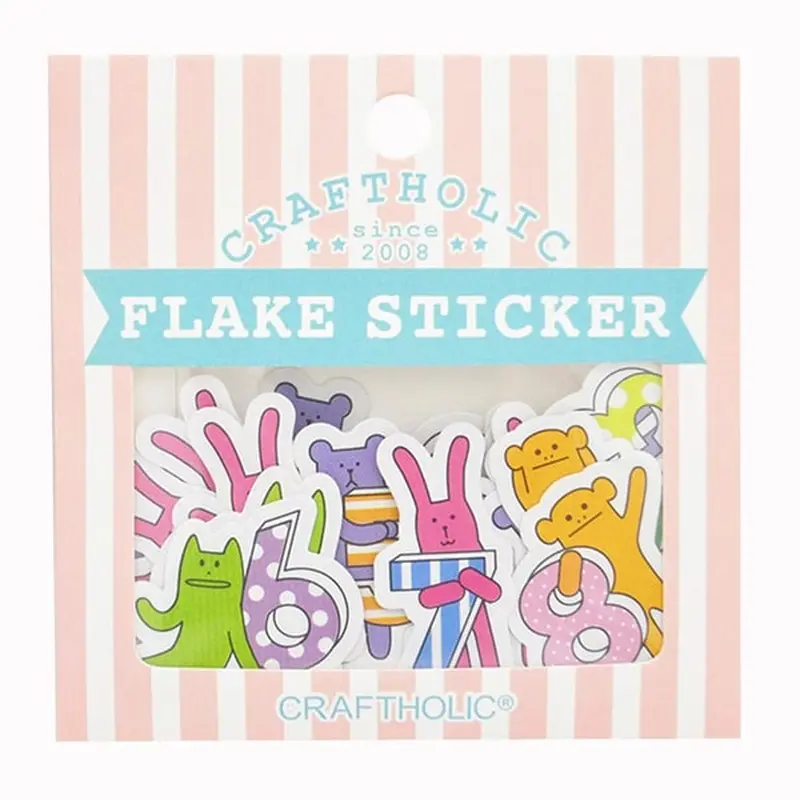 Craftholic Numbers Flake Sticker