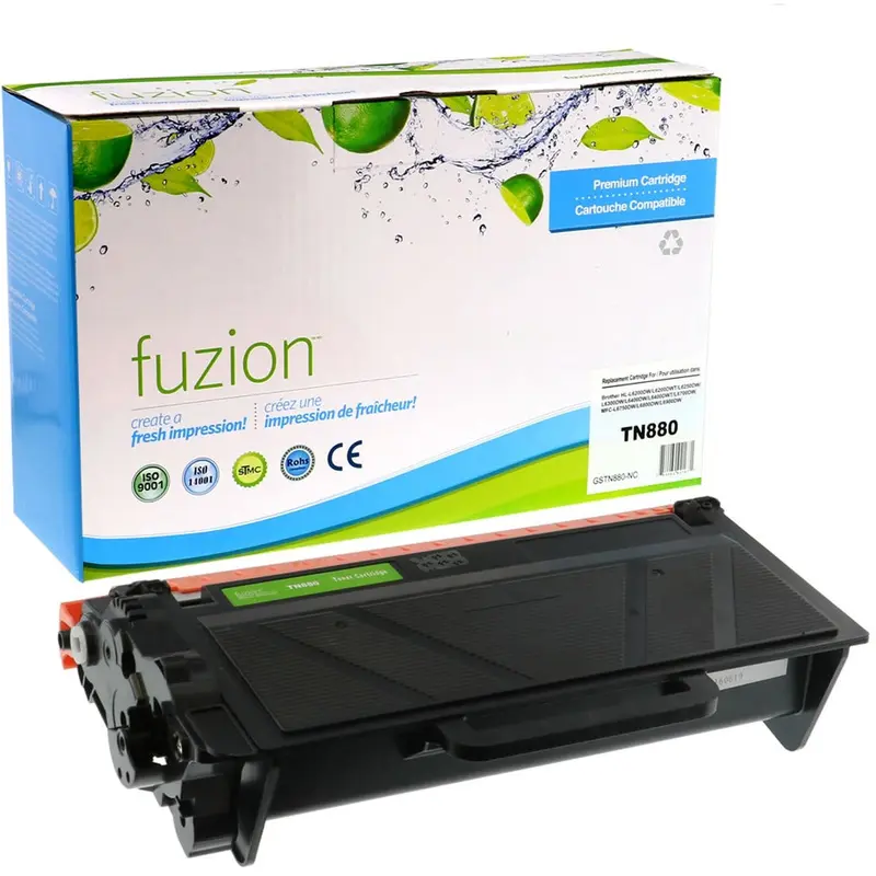 fuzion Remanufactured Toner Cartridge - Alternative for Brother TN880 - Black