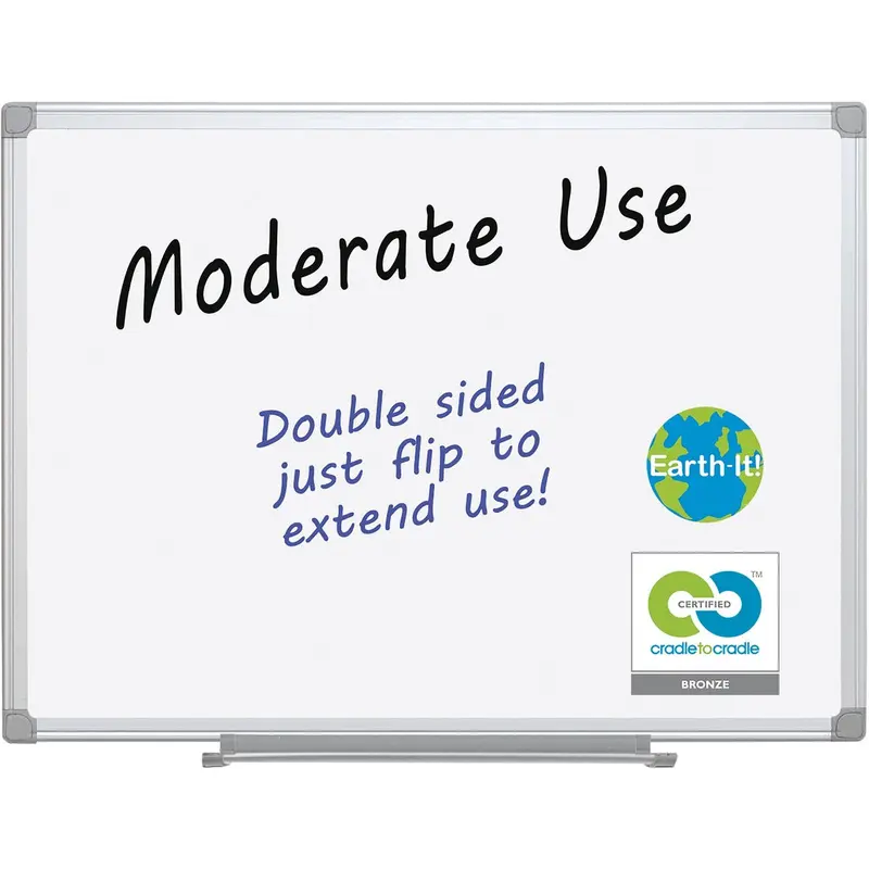 MasterVision Earth Silver Easy-Clean Dry-erase Board