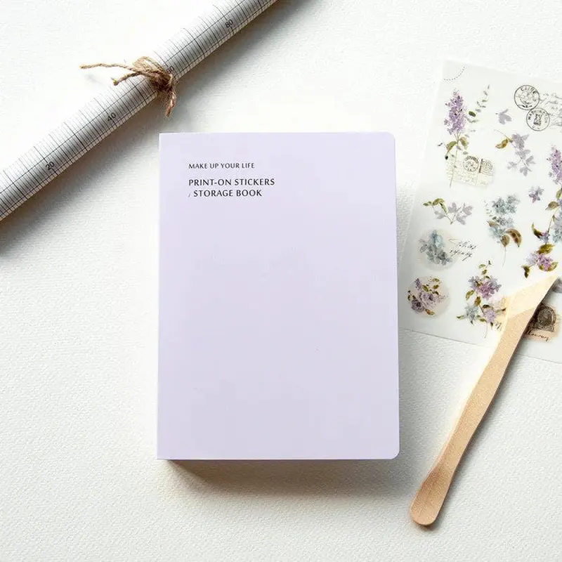 MU Lifestyle Print On Sticker Storage Book FolderNude Pink
