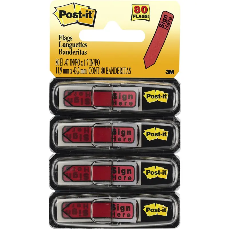 Post-it® 1/2"W Arrow Message Flags - 4 Dispensers