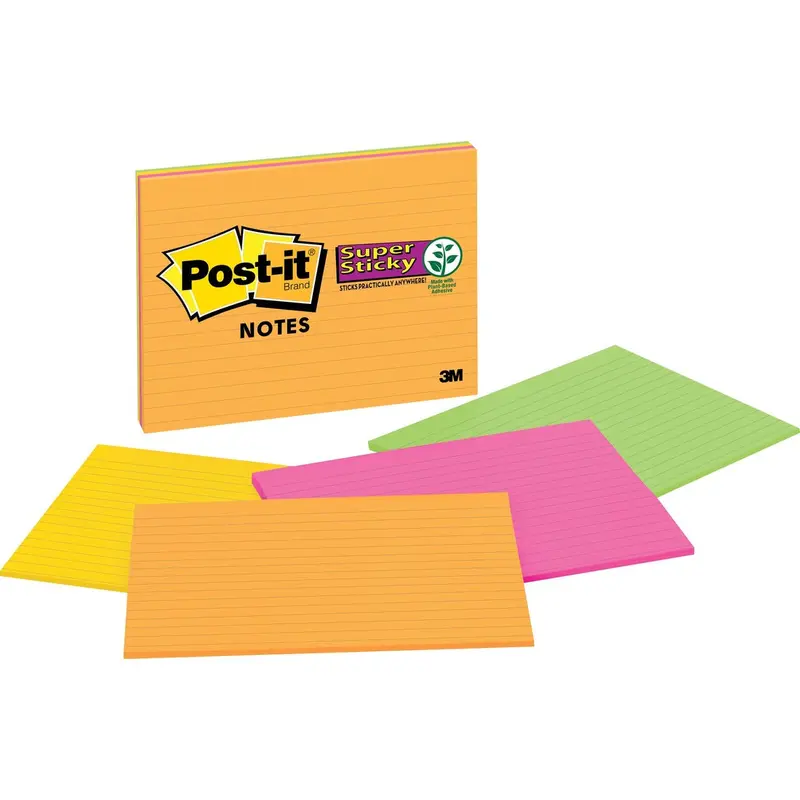 Post-it® Super Sticky Lined Meeting Notepads