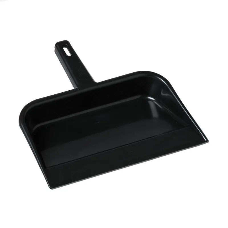 Vileda 12" Heavy Duty Plastic Dust Pan, Black - 12" Wide - 1 / Each
