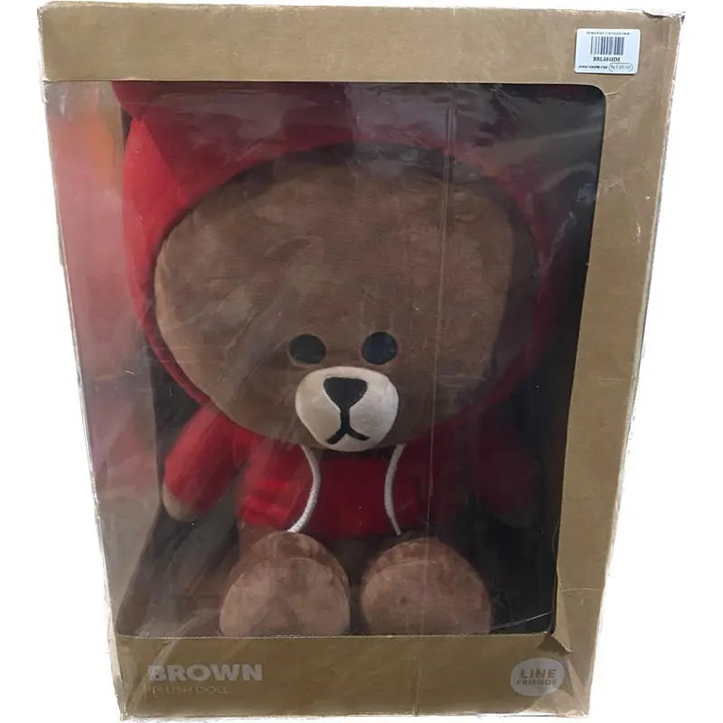 Brown Line Doll - Red Hoodie