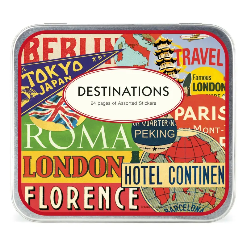 Cavallini & Co. Destinations Decorative Label Sticker
