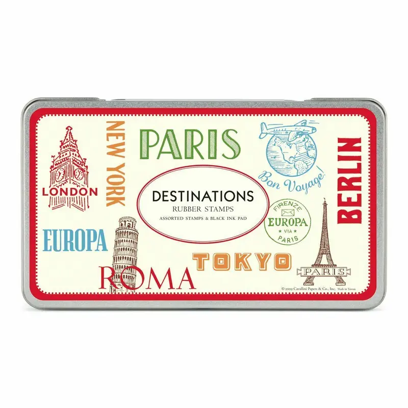 Cavallini & Co. Destinations Stamp Set
