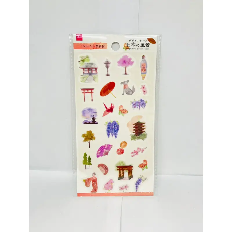 Daiso Design Sticker - Japanese Scenery
