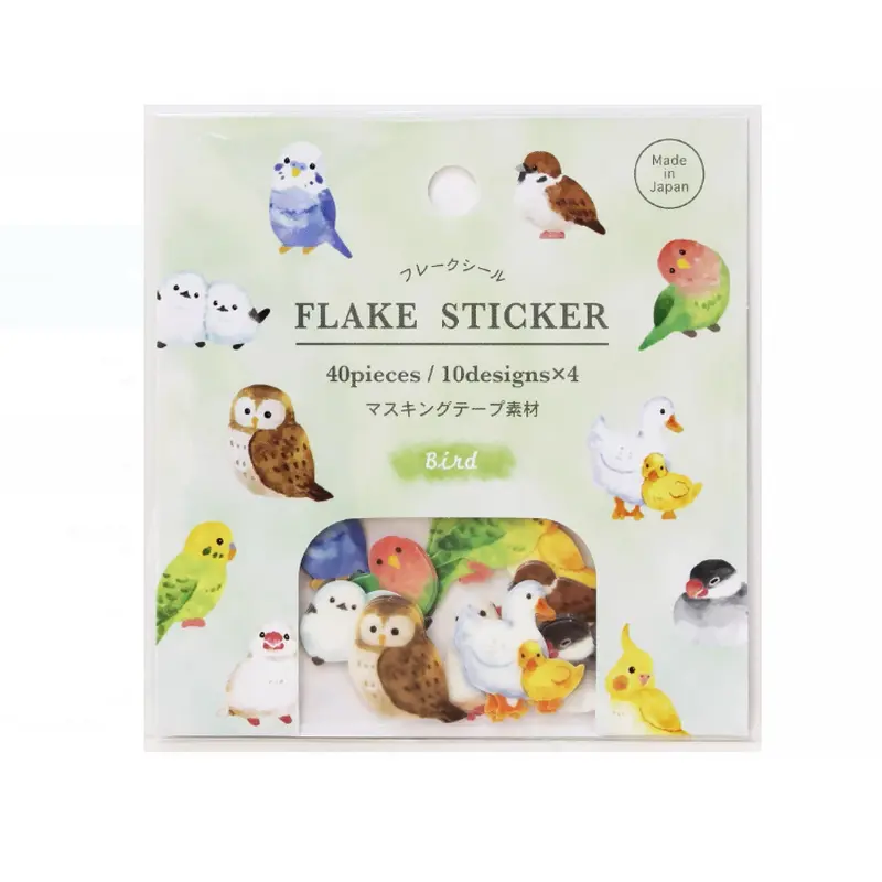 Gaia Flake Sticker Bird Owl Duck