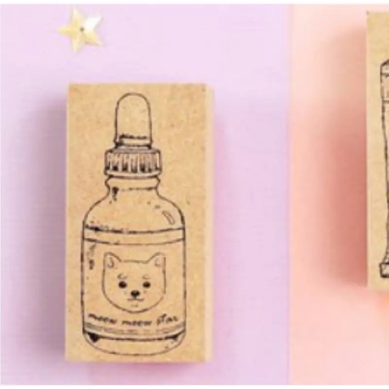 Meow Rubber Stamp - Watercolor Dog