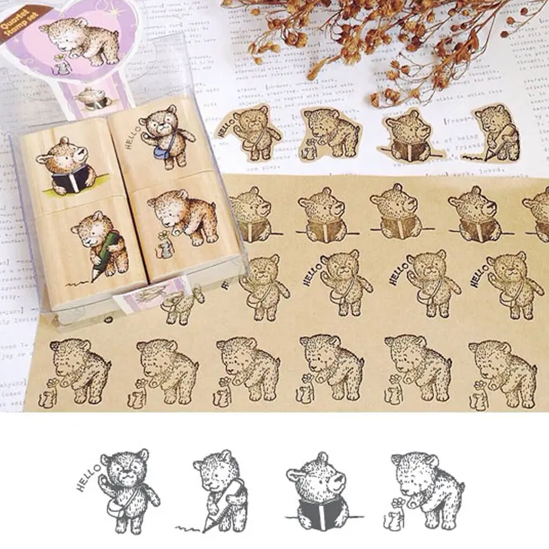 Micia Quartet Stamp Set - Little Bear